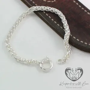 Sterling Silver Small Twist Belcher Chain Bracelet