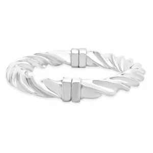 Sterling Silver Twist Bangle Bracelet