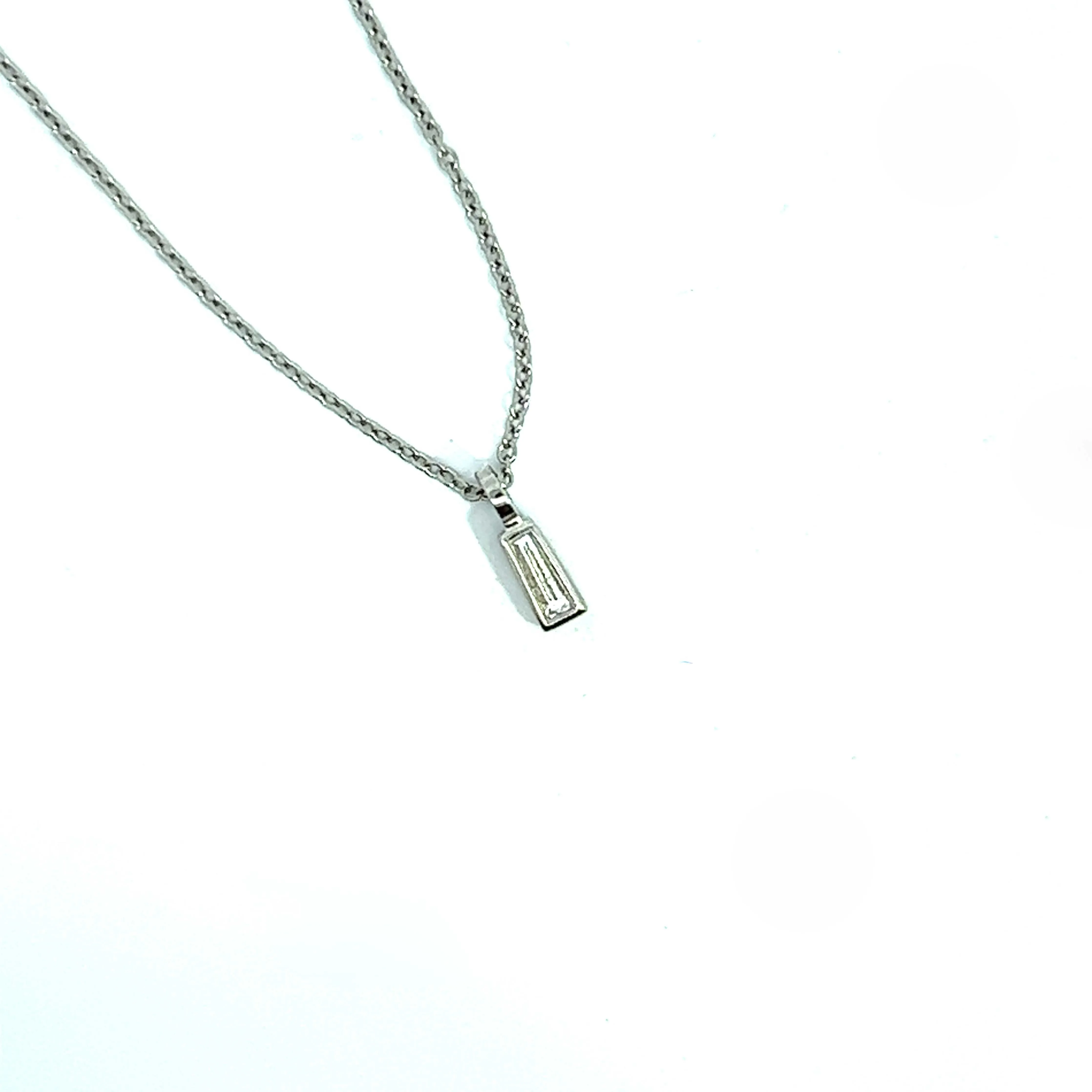 Studio W&H Baguette Cut Diamond Necklace