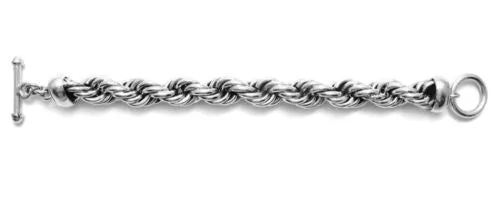 Stunning Sterling Silver 8.75 inch Wide Braided Twist Rope Bracelet