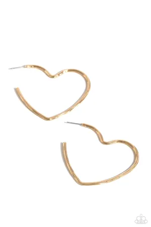 Summer Sweethearts Gold Hoop Earrings Paparazzi