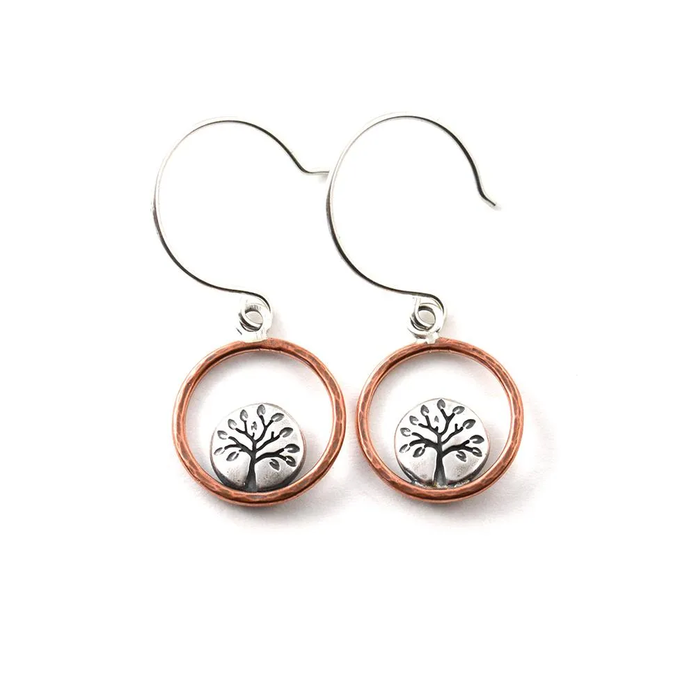 Summer Tree Lentil Hoop Earrings