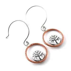 Summer Tree Lentil Hoop Earrings