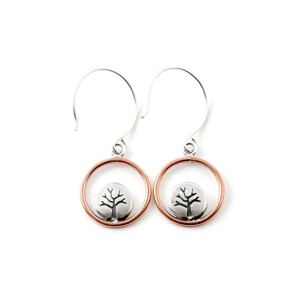 Summer Tree Lentil Hoop Earrings