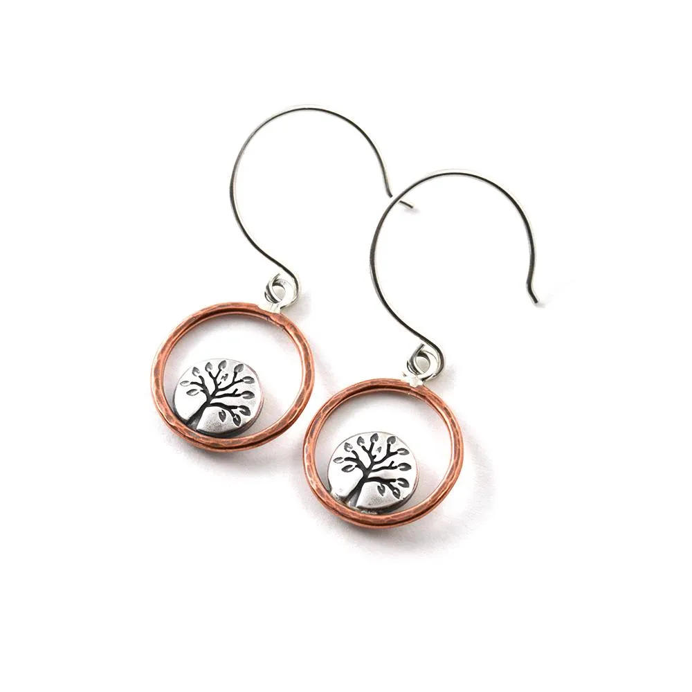 Summer Tree Lentil Hoop Earrings