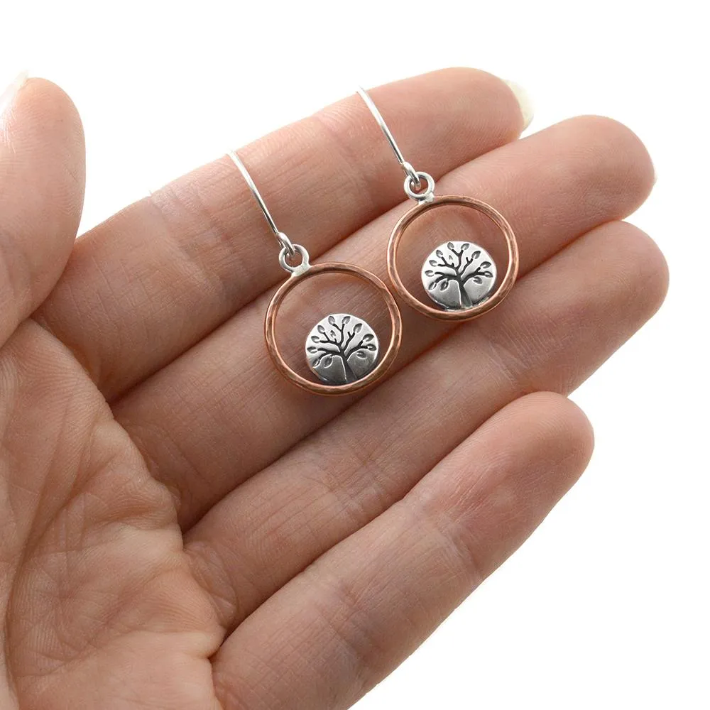 Summer Tree Lentil Hoop Earrings