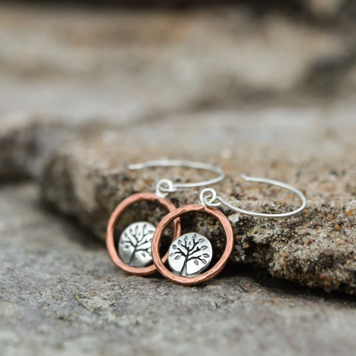 Summer Tree Lentil Hoop Earrings