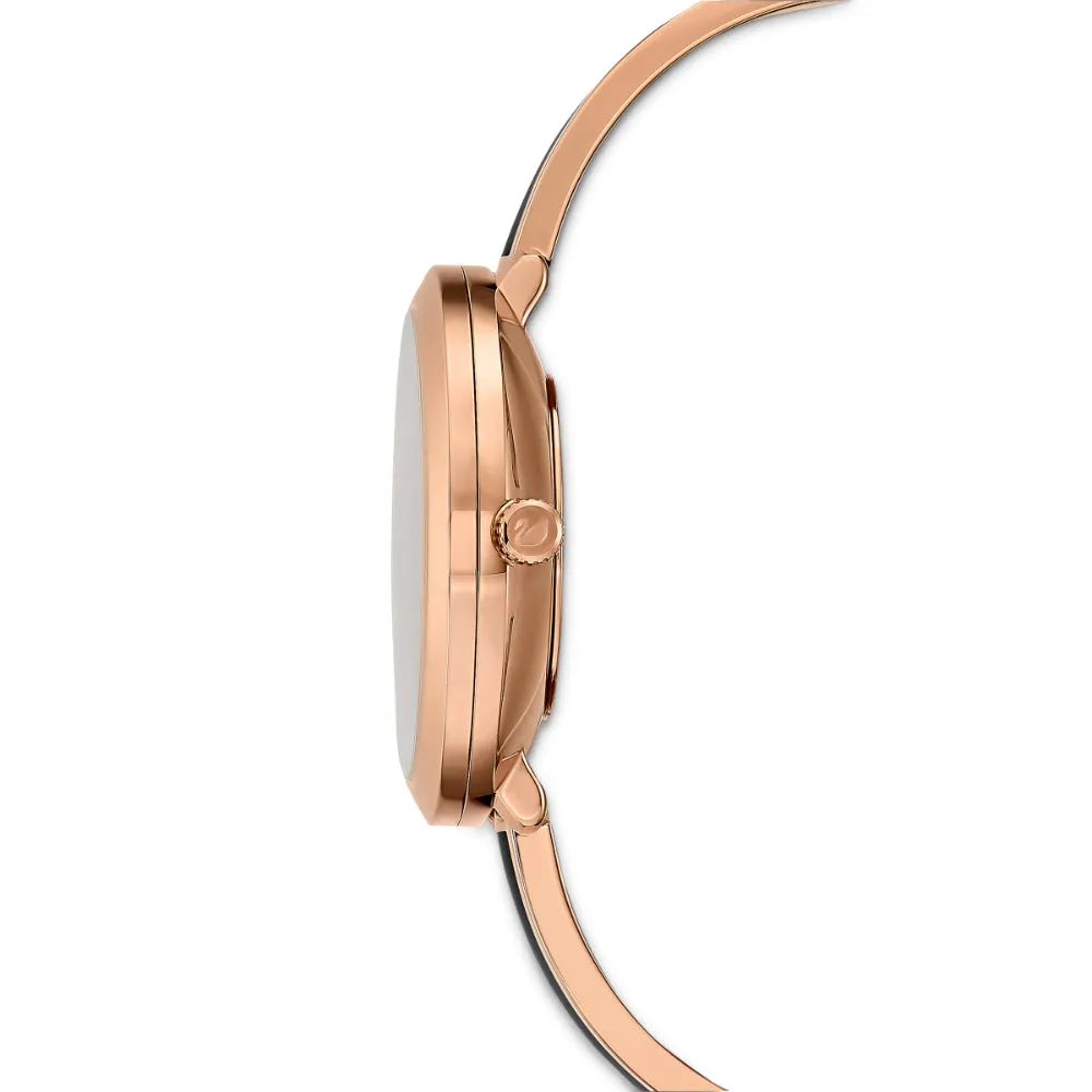 Swarovski Crystalline Delight Watch Metal Bracelet, Black, Rose-Gold Tone Pvd
