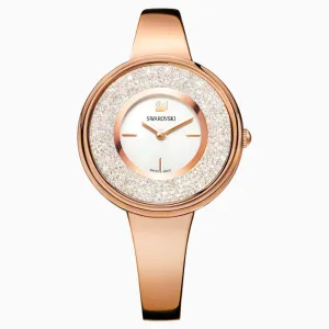 Swarovski Crystalline Pure Watch Metal Bracelet White Rose-Gold Tone
