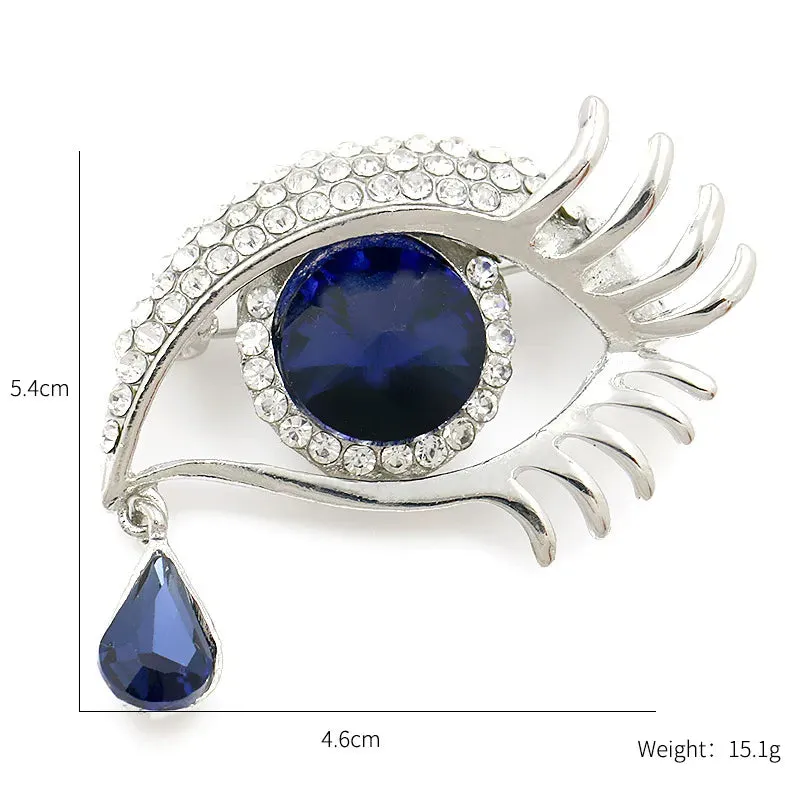 Tear Drop  Crystal Eyes Brooches