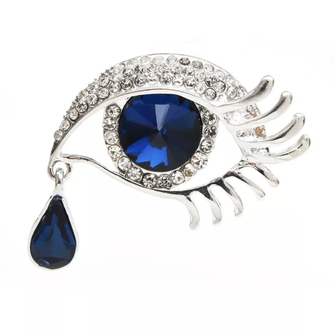 Tear Drop  Crystal Eyes Brooches