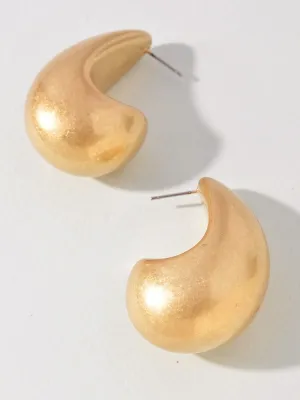Teardrop Dome Metal Earring