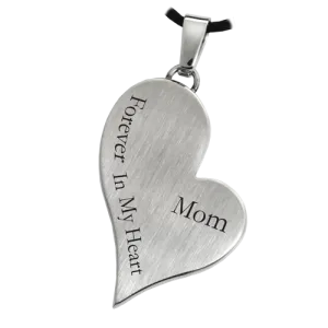 Teardrop Heart with Text Pendant