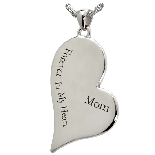 Teardrop Heart with Text Pendant
