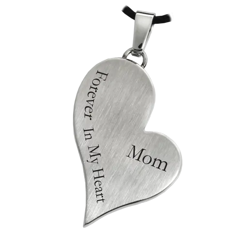 Teardrop Heart with Text Pendant