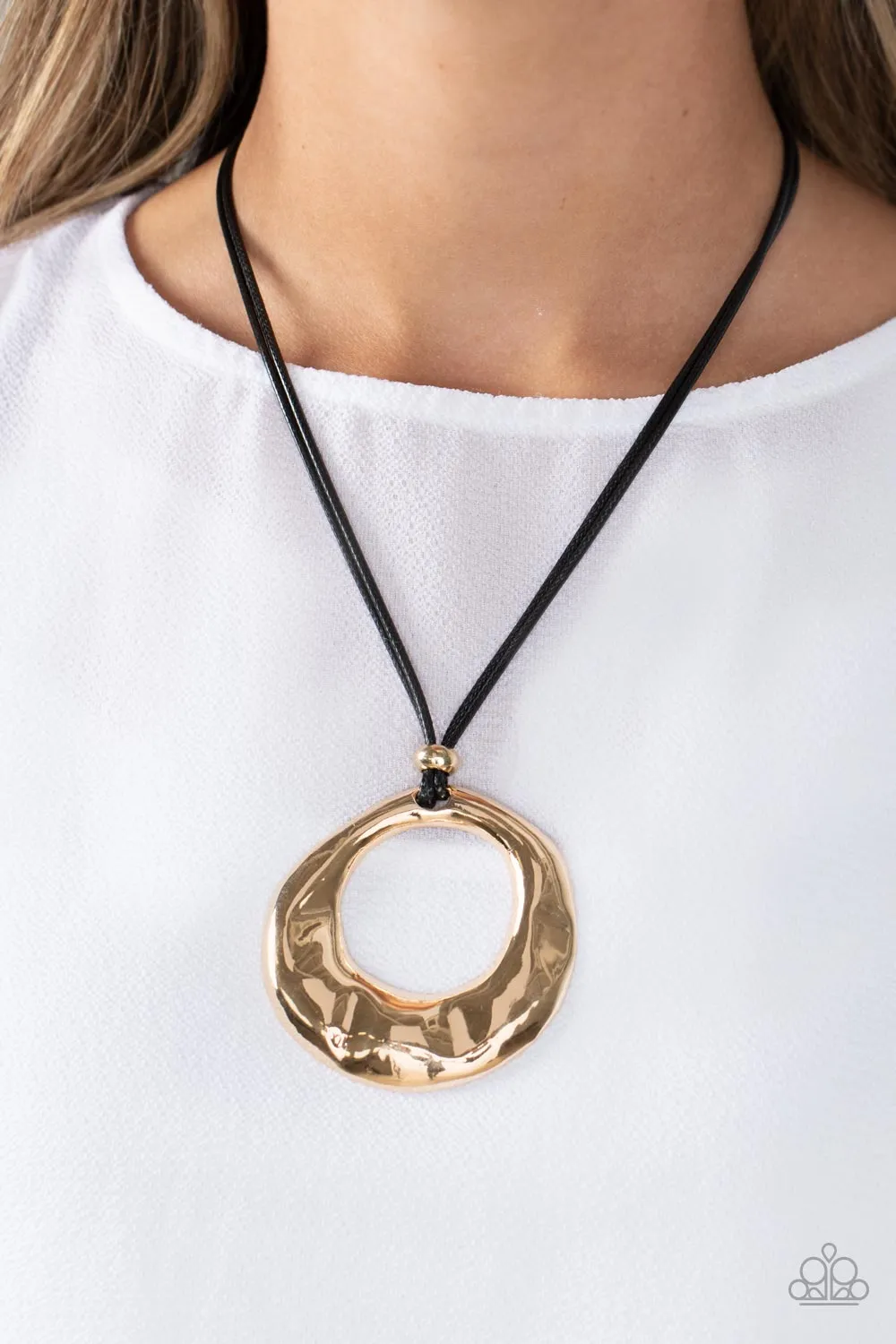 Tectonic Treasure Gold Necklace Paparazzi
