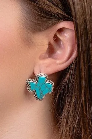 TEXAS NATURAL STONE EARRINGS - 3 COLORS
