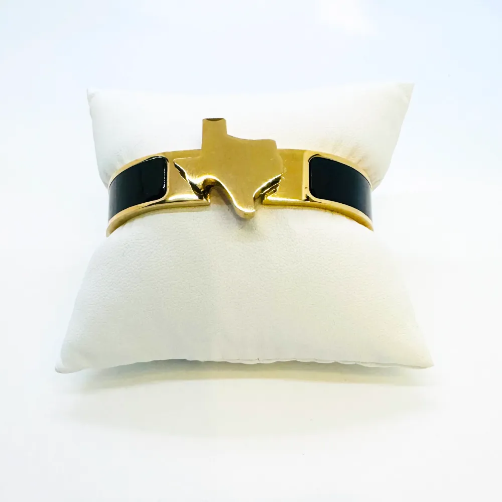 TEXAS TWIST LOCK ENAMEL BRACELET-WHITE