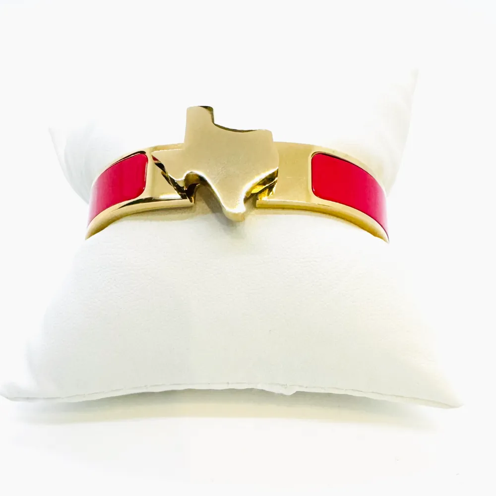 TEXAS TWIST LOCK ENAMEL BRACELET-WHITE