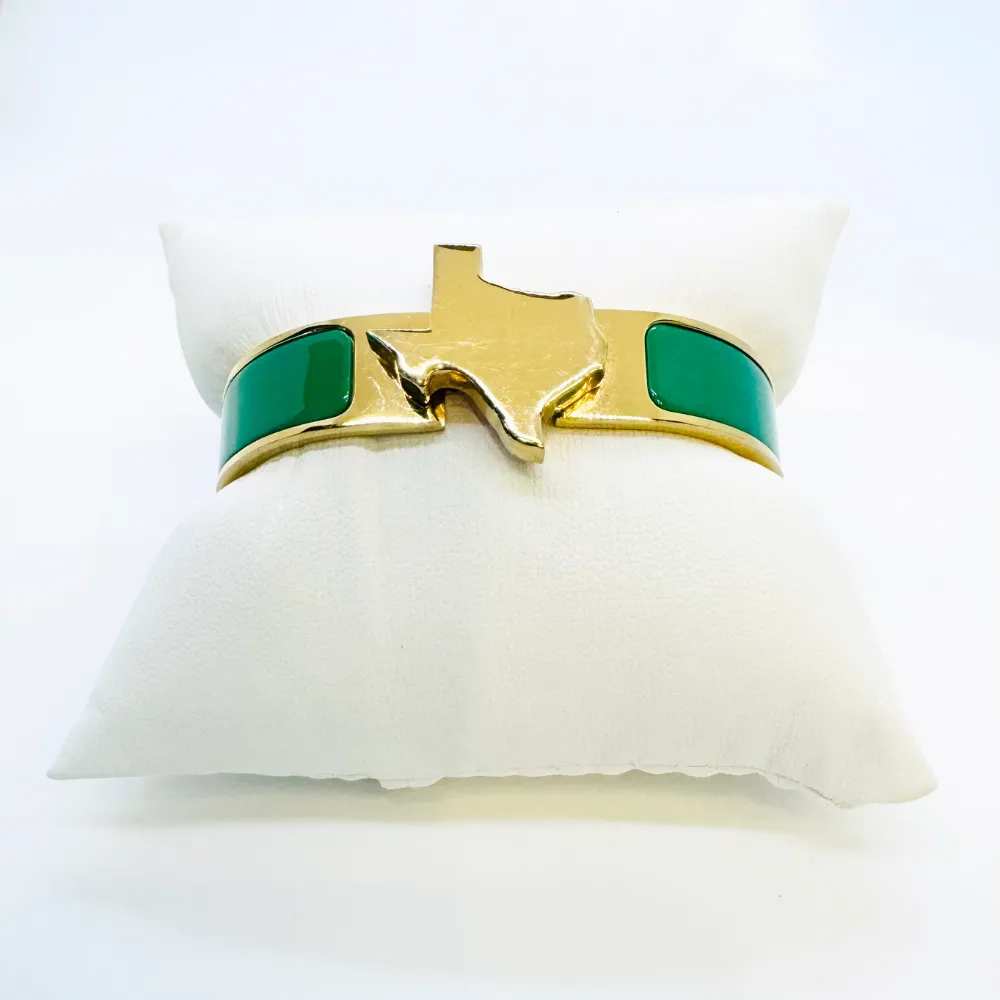 TEXAS TWIST LOCK ENAMEL BRACELET-WHITE