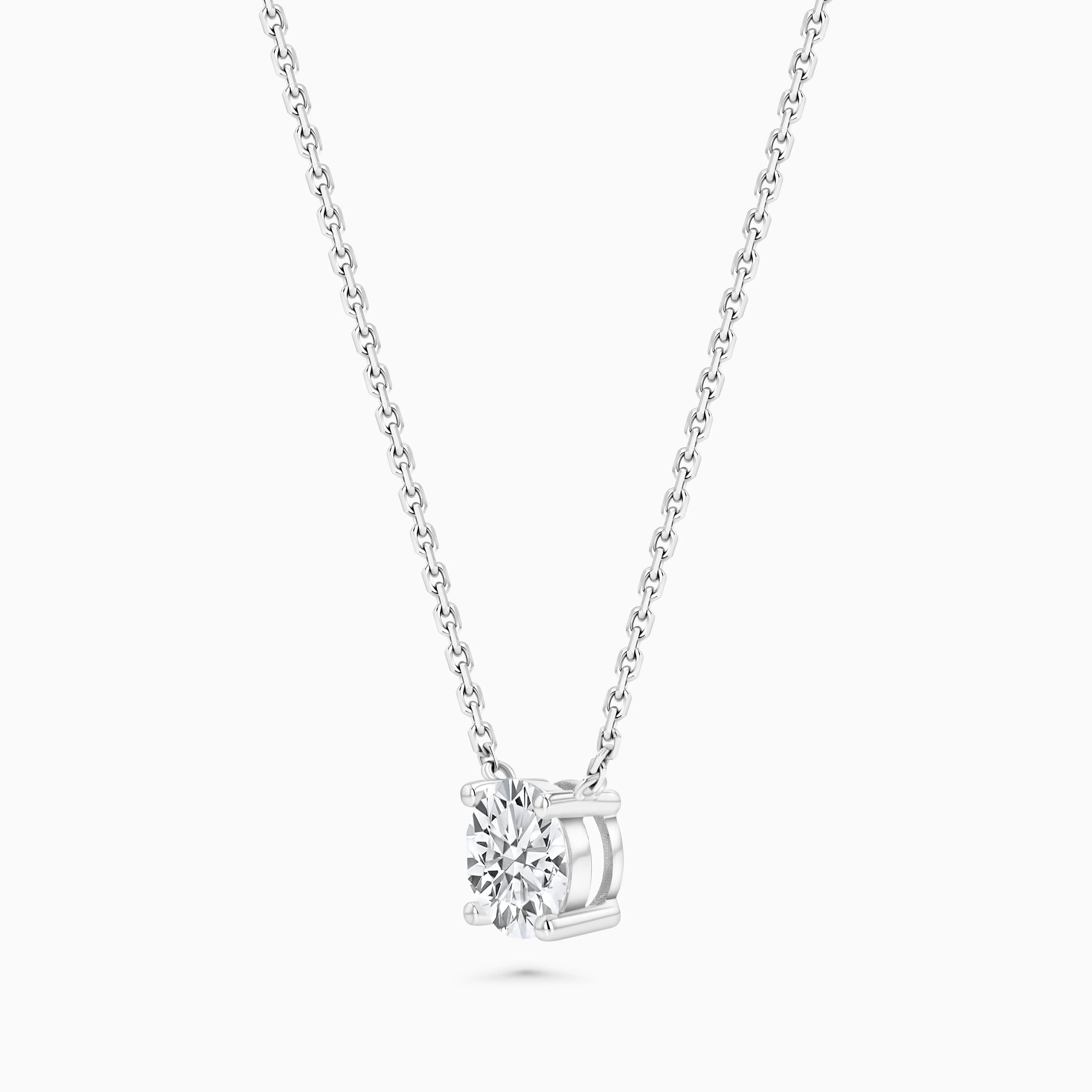 The Essentials 4-Prong Platinum Round Diamond Solitaire Necklace (2 ct tw.)