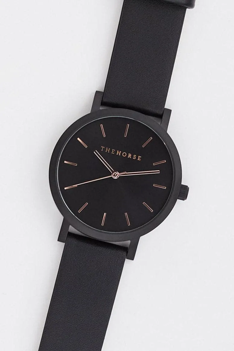 THE HORSE THE ORIGINAL WATCH - BLACK/ROSE GOLD