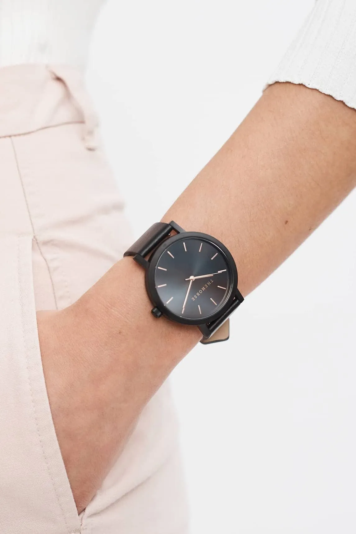 THE HORSE THE ORIGINAL WATCH - BLACK/ROSE GOLD