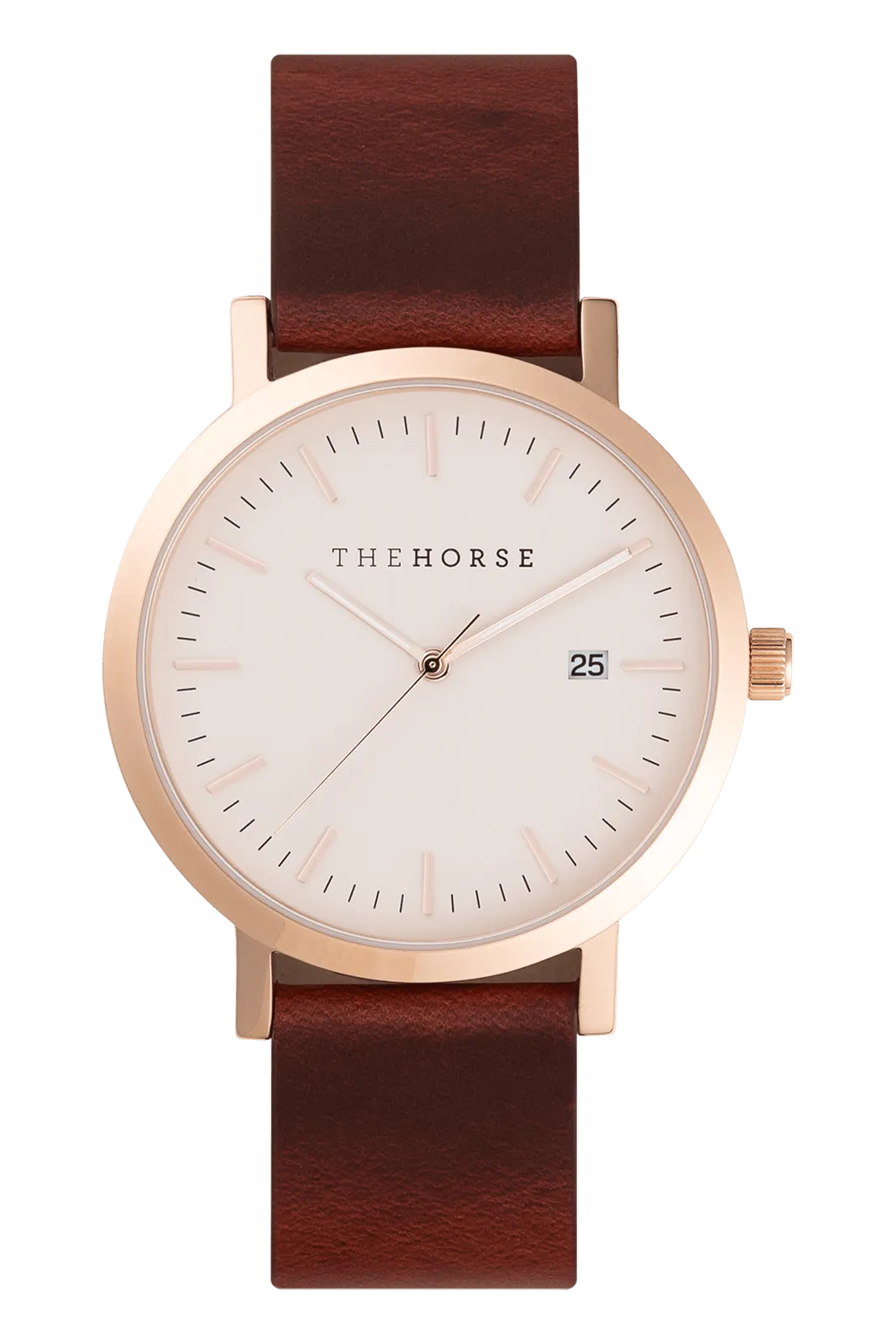 THE HORSE THE ORIGINAL WATCH - ROSE GOLD/BLUSH FACE/WINE LEATHER