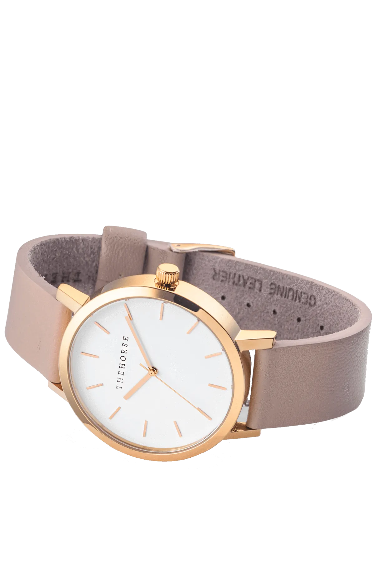 THE HORSE 'THE ORIGINAL' WATCH - ROSE GOLD/WHITE DIAL/BLUSH LEATHER
