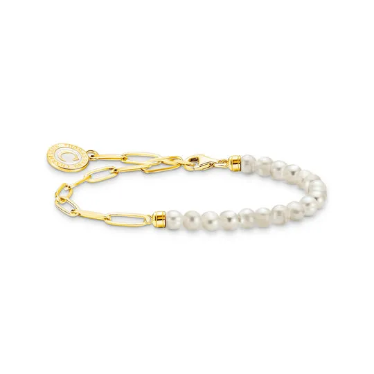 Thomas Sabo Charmista Bracelet With Charmista Disc Gold Plated 19cm