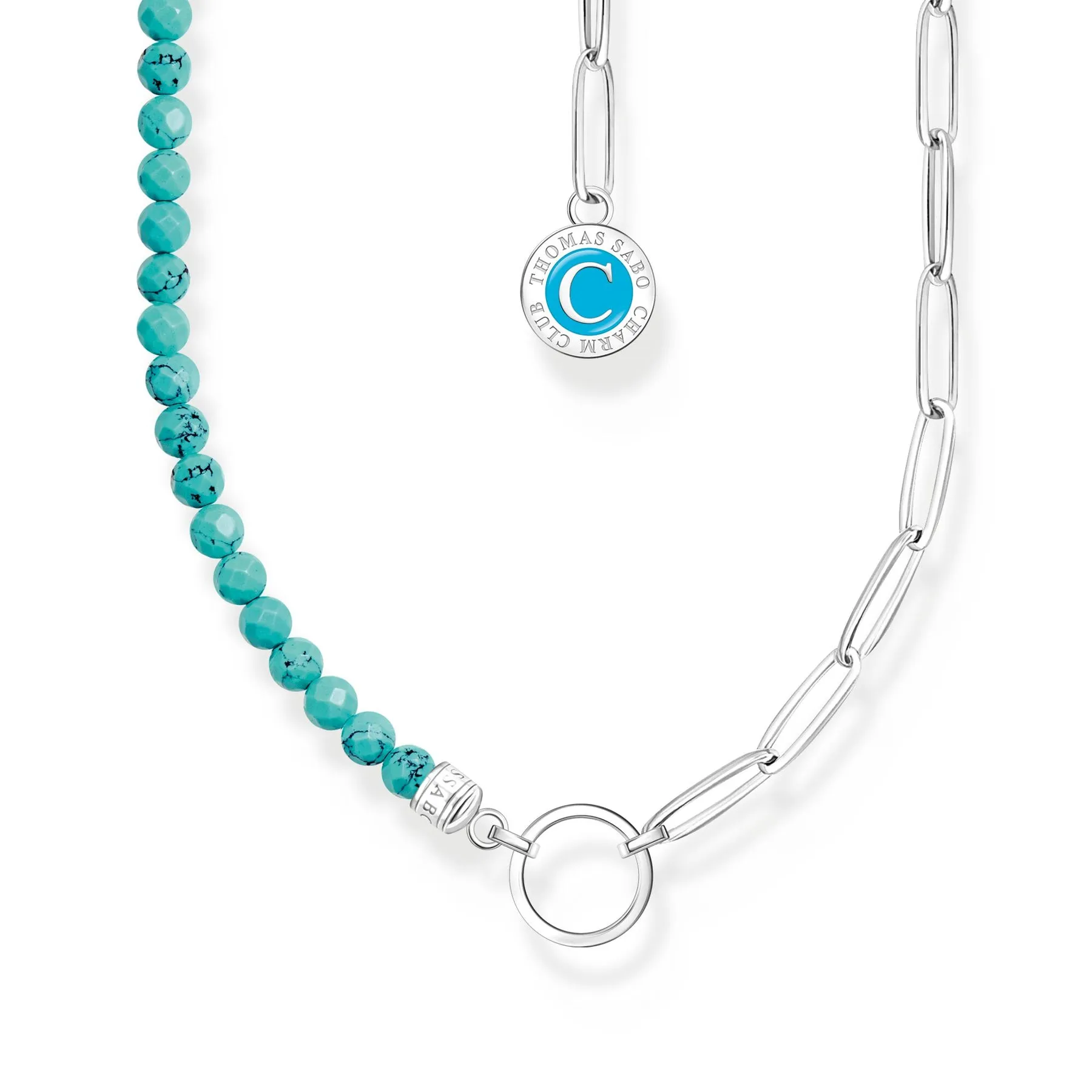 Thomas Sabo Member Charmista Necklace With Charmista Disc Silver 45cm