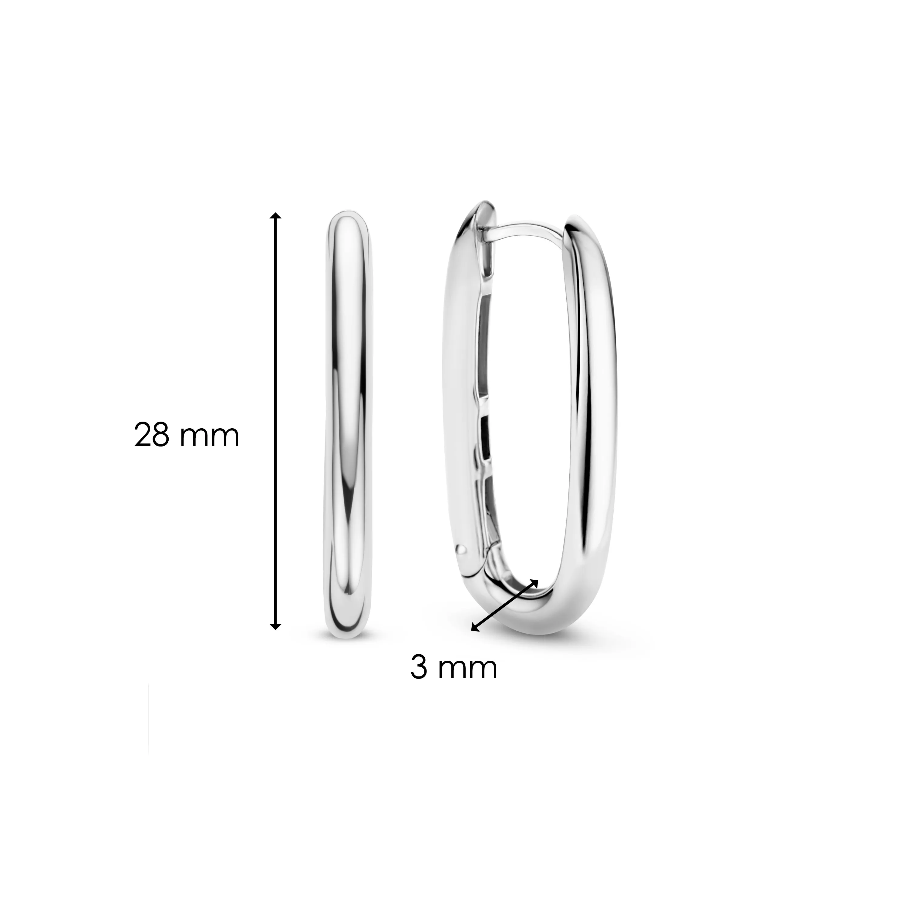 TI SENTO Oversized hoops - 7902SI