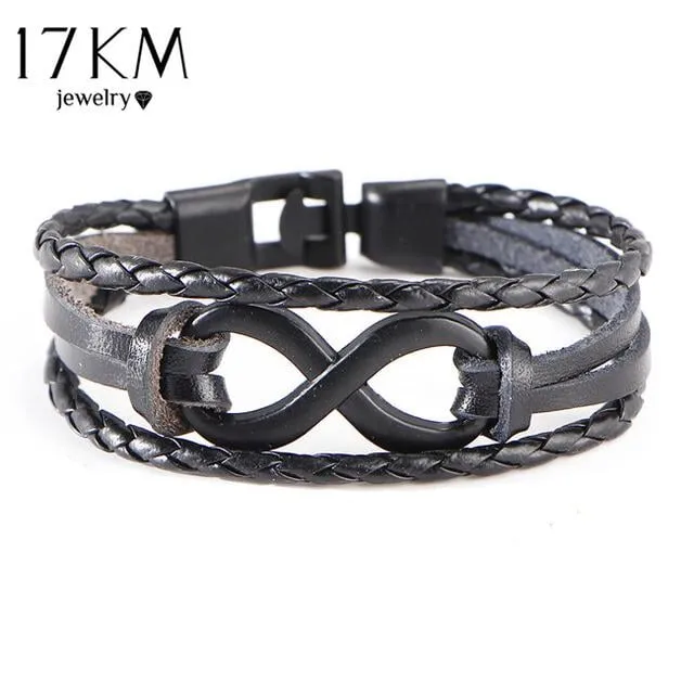 Tie of Infinity Leather Bracelet