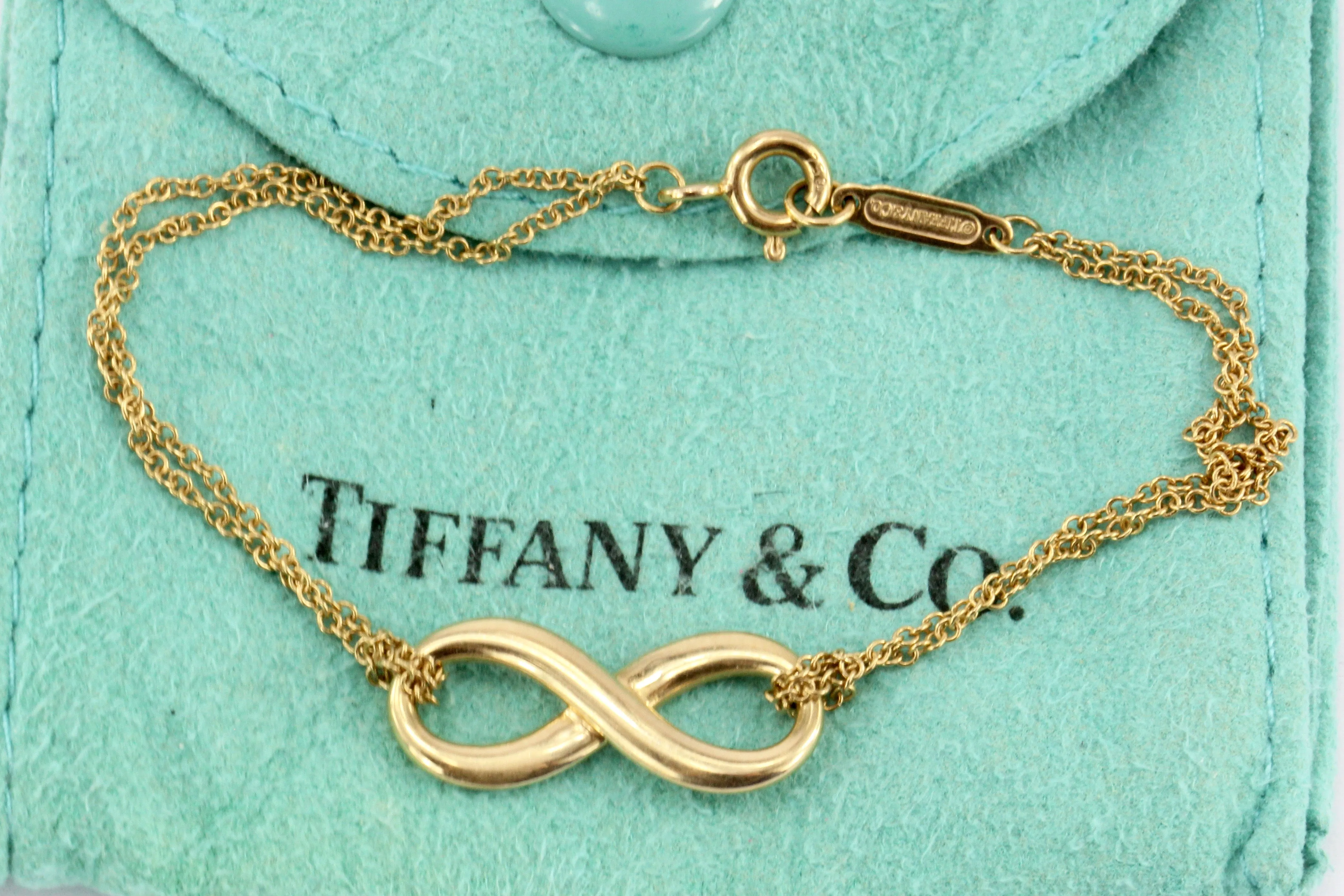 Tiffany & Co 18K Rose Gold Infinity Bracelet 6"