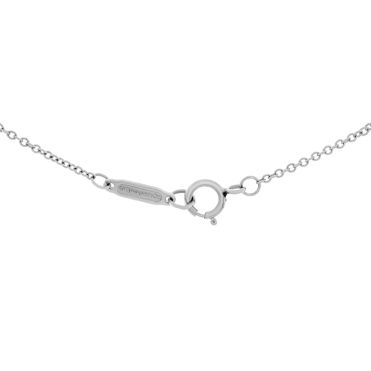Tiffany & Co. Platinum 18K Rose Gold Pink Diamond Mini Fleur de Lis Key