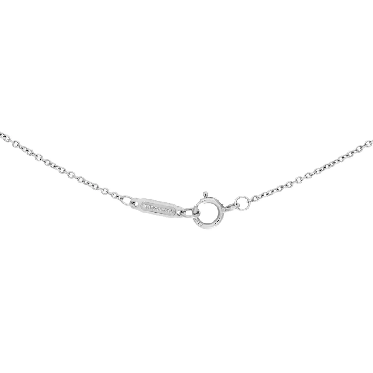 Tiffany & Co. Platinum & Diamond  Small  Hearts Pendant