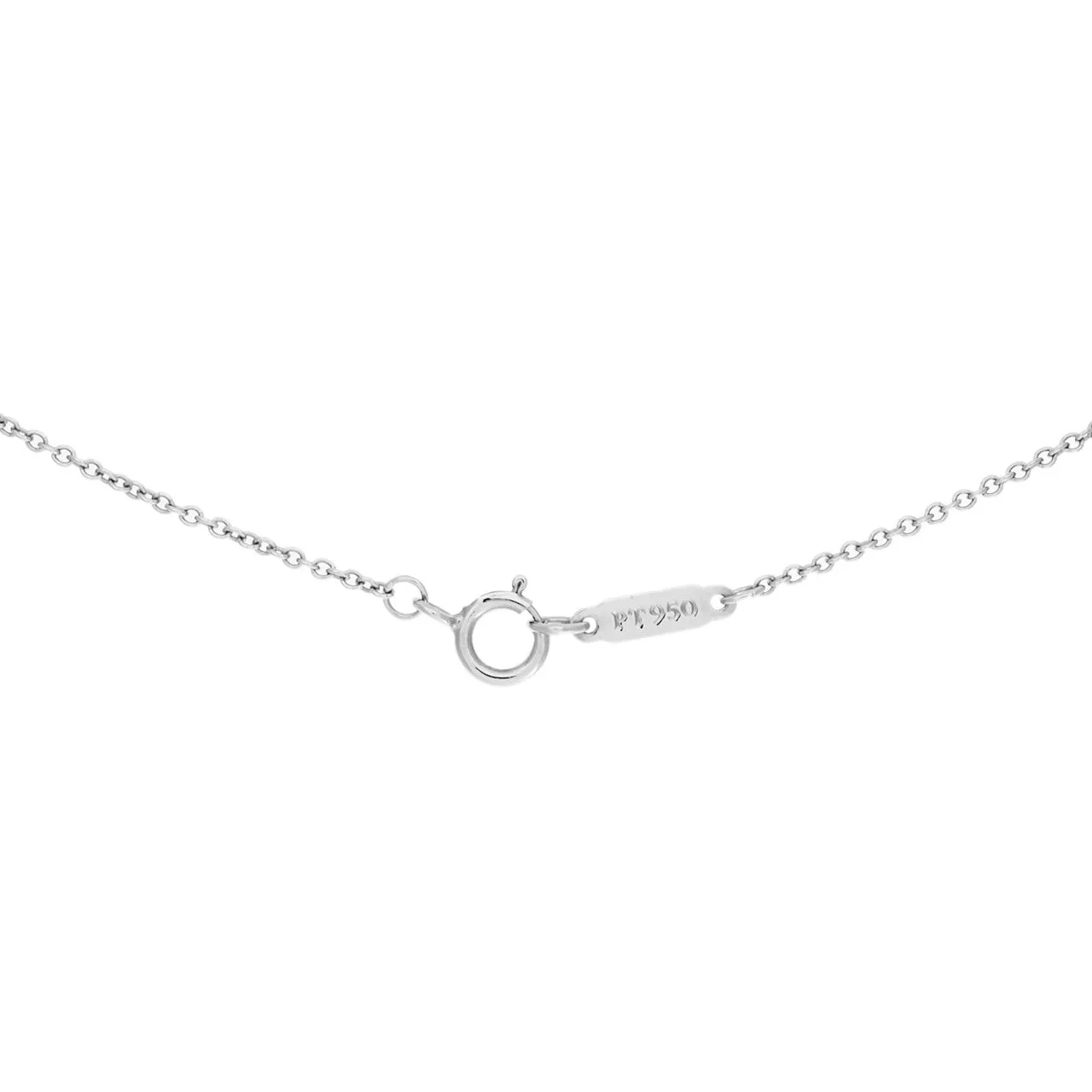 Tiffany & Co. Platinum & Diamond  Small  Hearts Pendant
