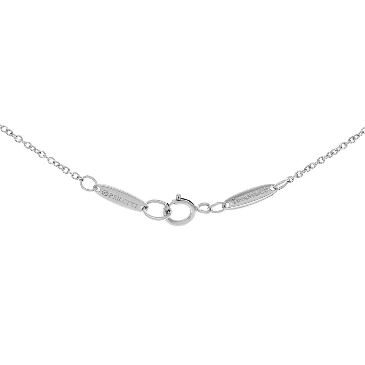 Tiffany & Co. Platinum Diamond 22mm Open Heart Pendant