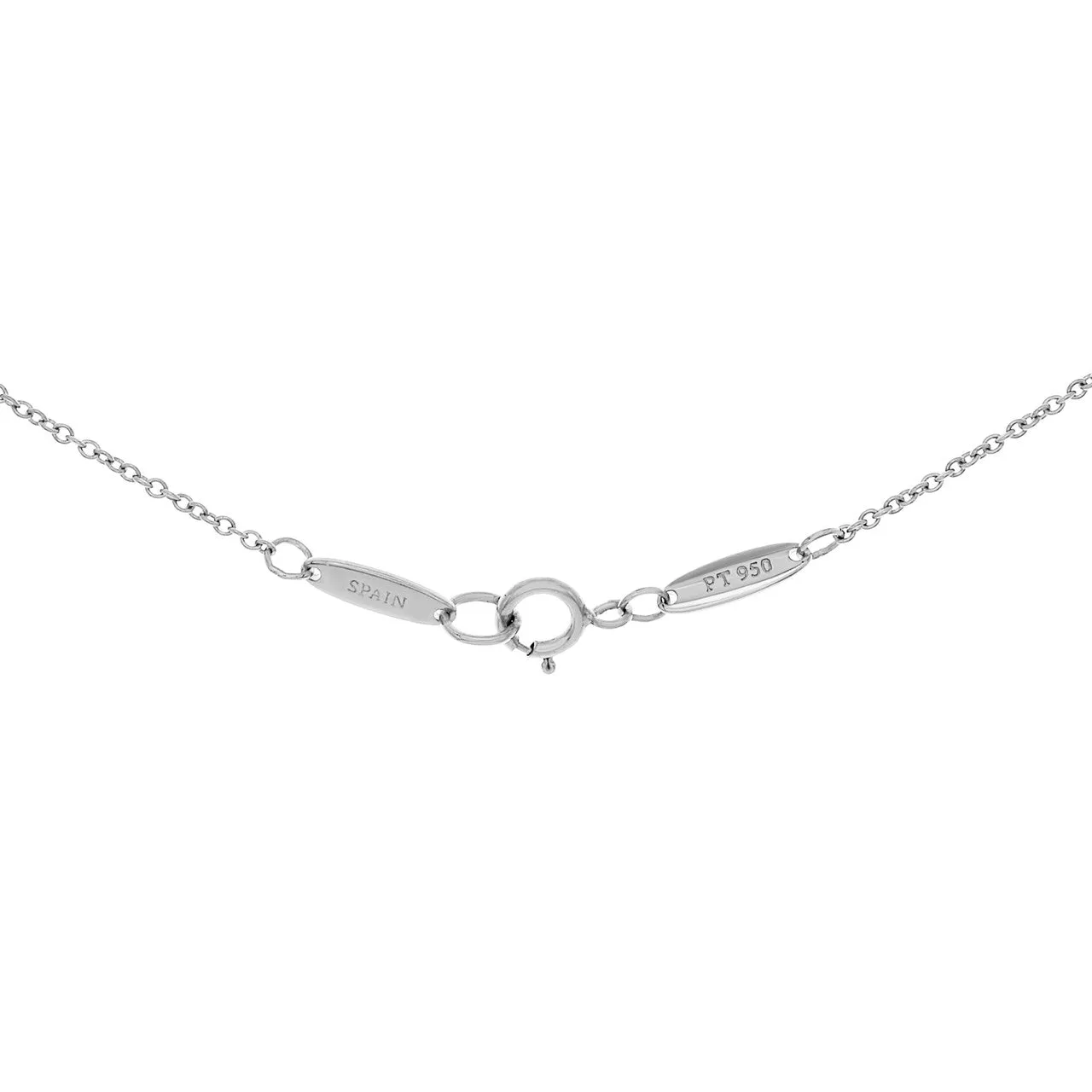 Tiffany & Co. Platinum Diamond 22mm Open Heart Pendant