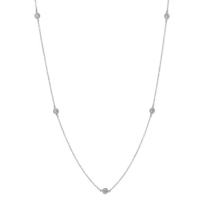 Tiffany & Co. Platinum Diamonds by the Yard 5 Diamond Necklace