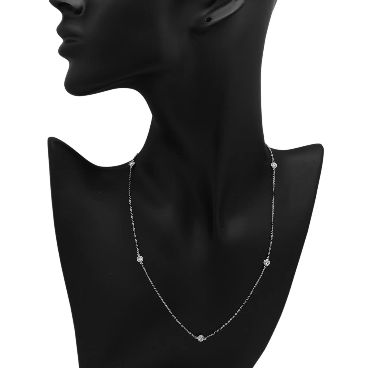 Tiffany & Co. Platinum Diamonds by the Yard 5 Diamond Necklace