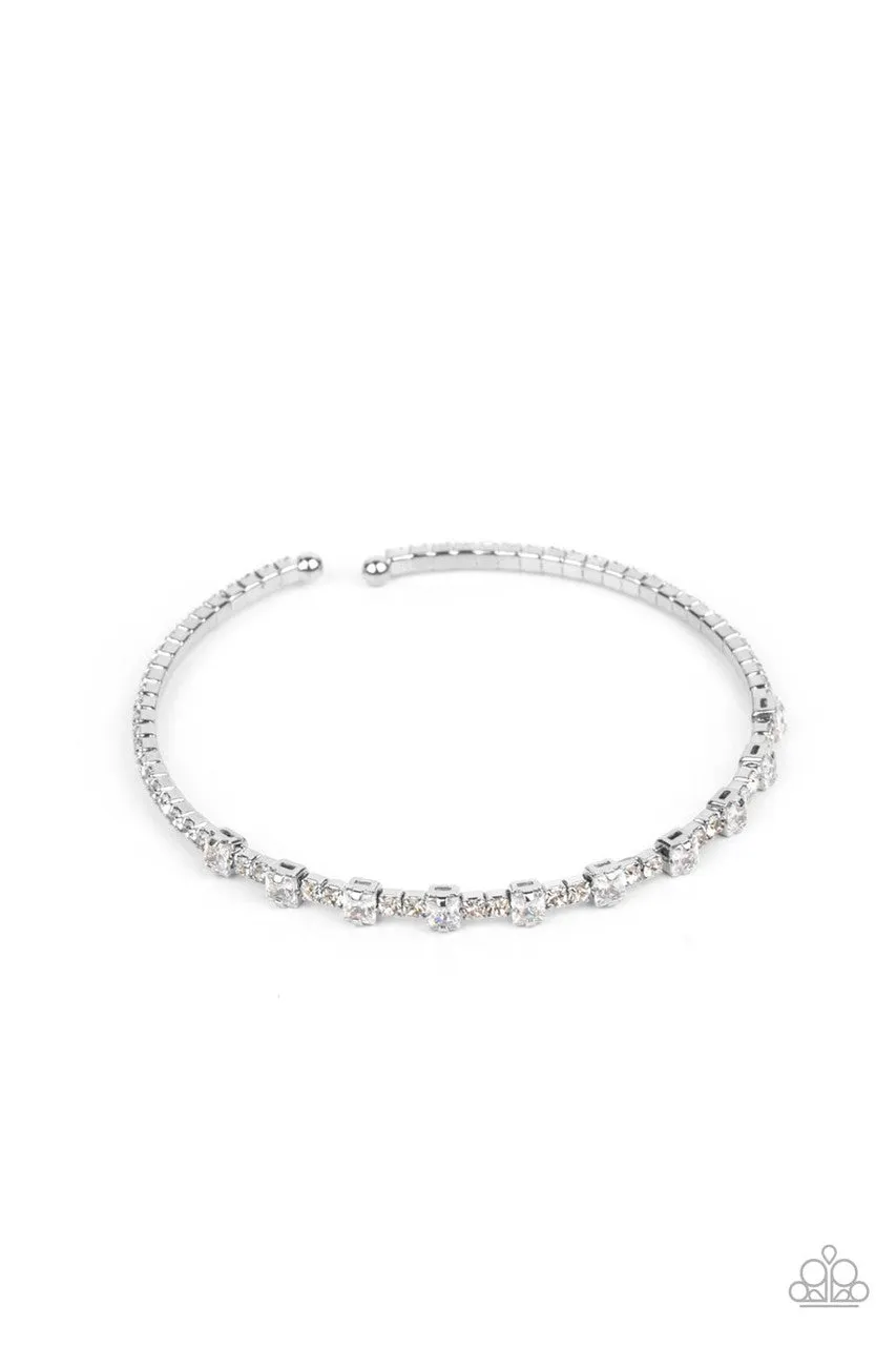 Timelessly Tiny White Paparazzi Bracelet