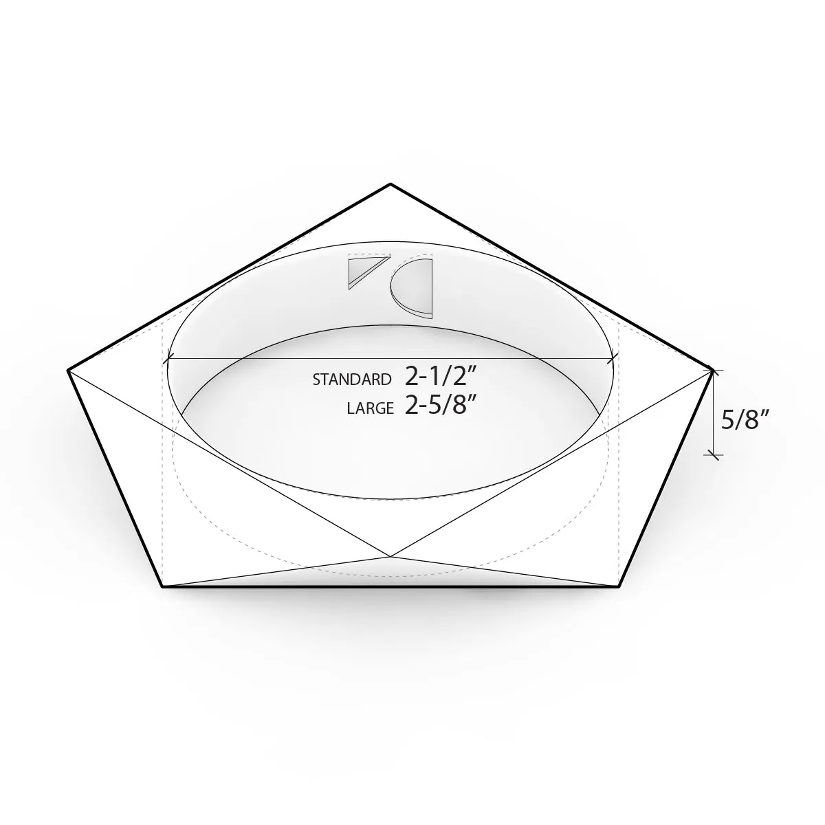 TÁNDEM CONCRETO - Euclidean Bangle - Small