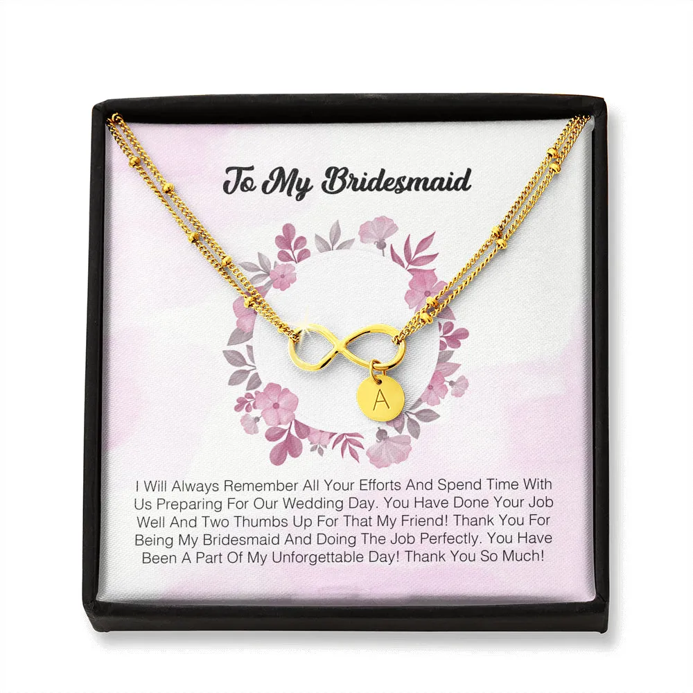 To My Bridesmaid - I Express My Deepest Thanks To You