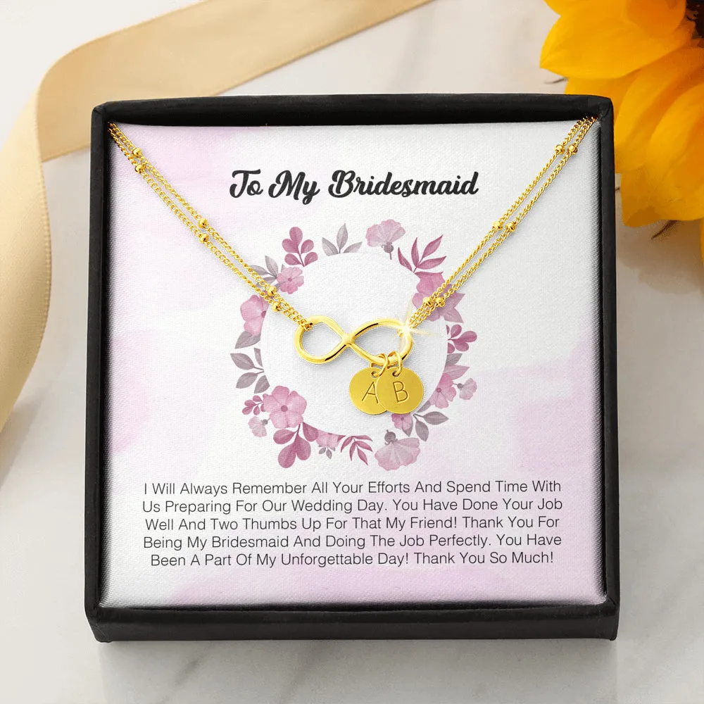 To My Bridesmaid - I Express My Deepest Thanks To You