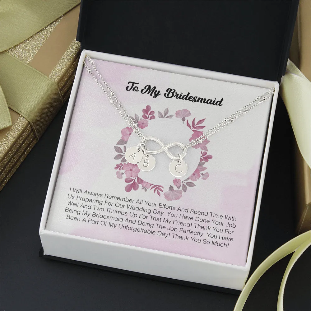 To My Bridesmaid - I Express My Deepest Thanks To You