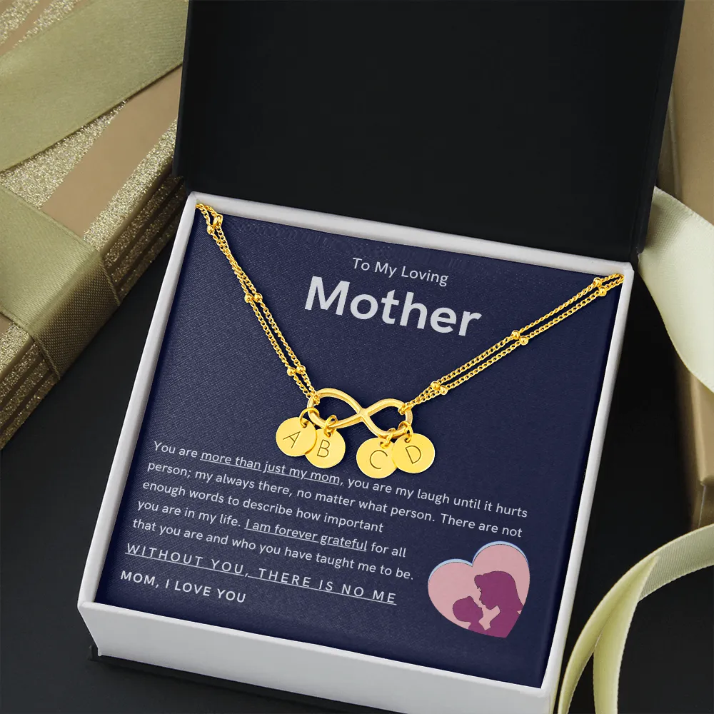 To My Loving Mother - You are more than just my mom Gold Infinity Bracelet (18k Gold Dipped)