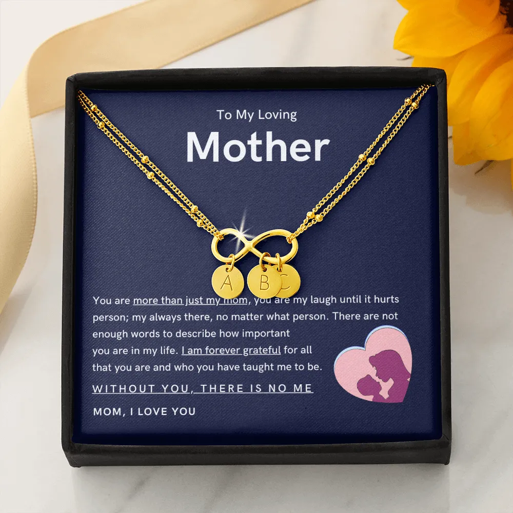 To My Loving Mother - You are more than just my mom Gold Infinity Bracelet (18k Gold Dipped)