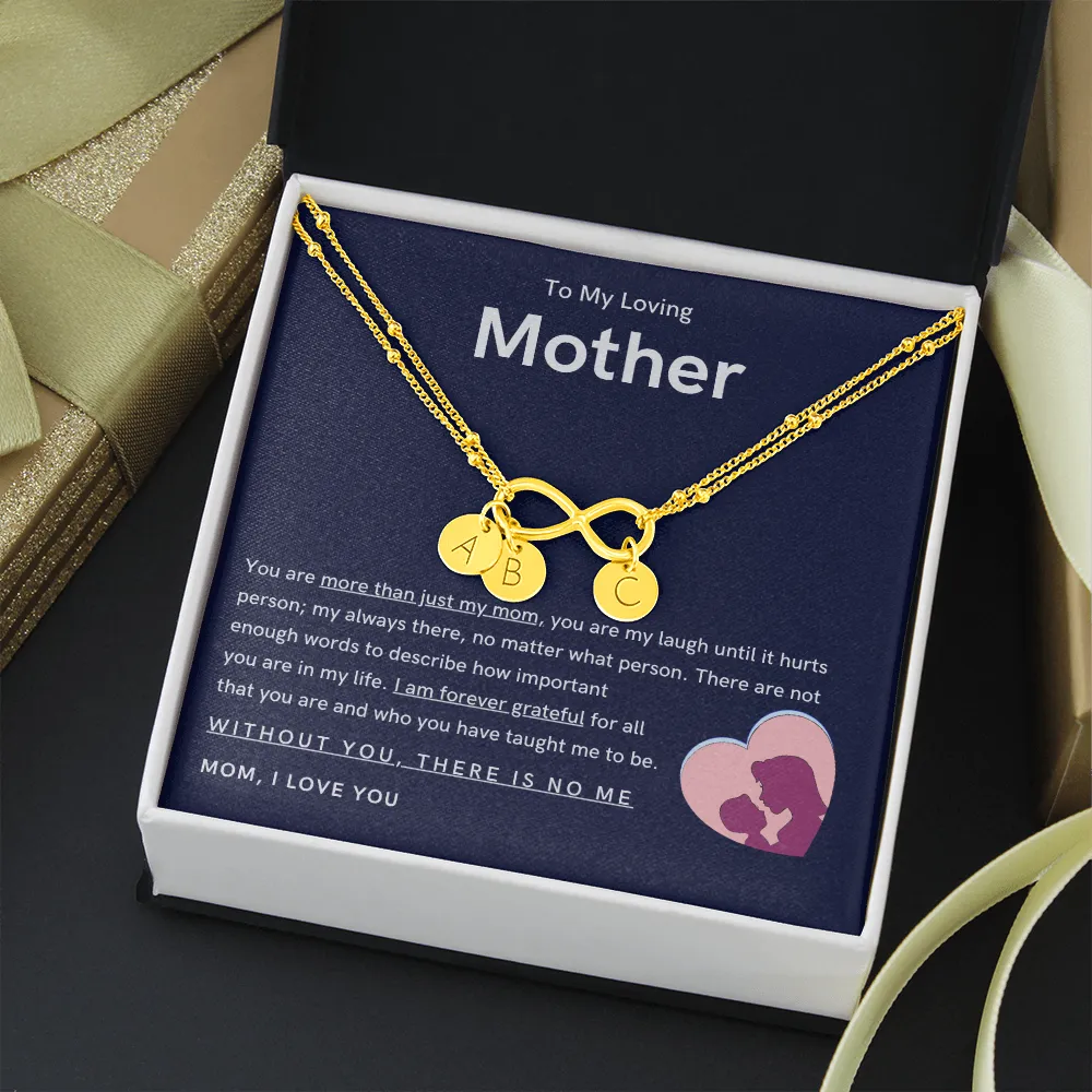 To My Loving Mother - You are more than just my mom Gold Infinity Bracelet (18k Gold Dipped)