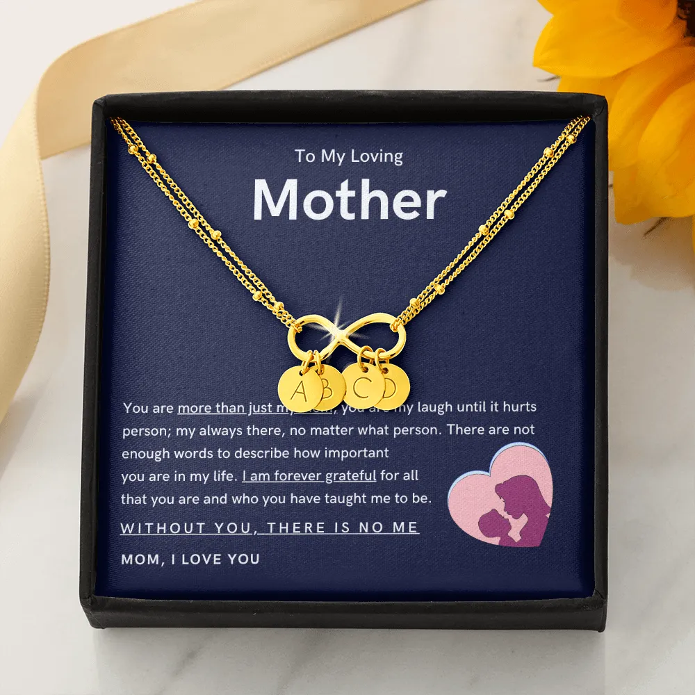To My Loving Mother - You are more than just my mom Gold Infinity Bracelet (18k Gold Dipped)